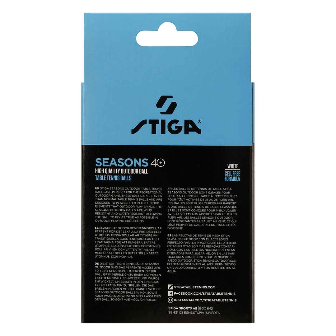 Seasons Outdoor ABS 12-pack White Bordtennisbolde