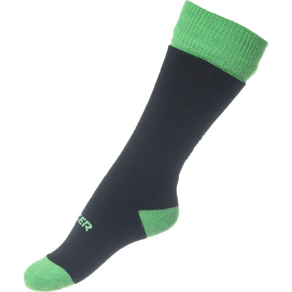 Solid Ski Sock Black/Green