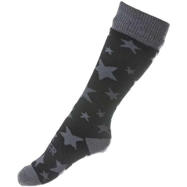 Stars Ski Sock Black/Asphalt