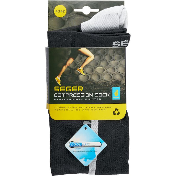 Løbestrømper Compression Comfort Black/White