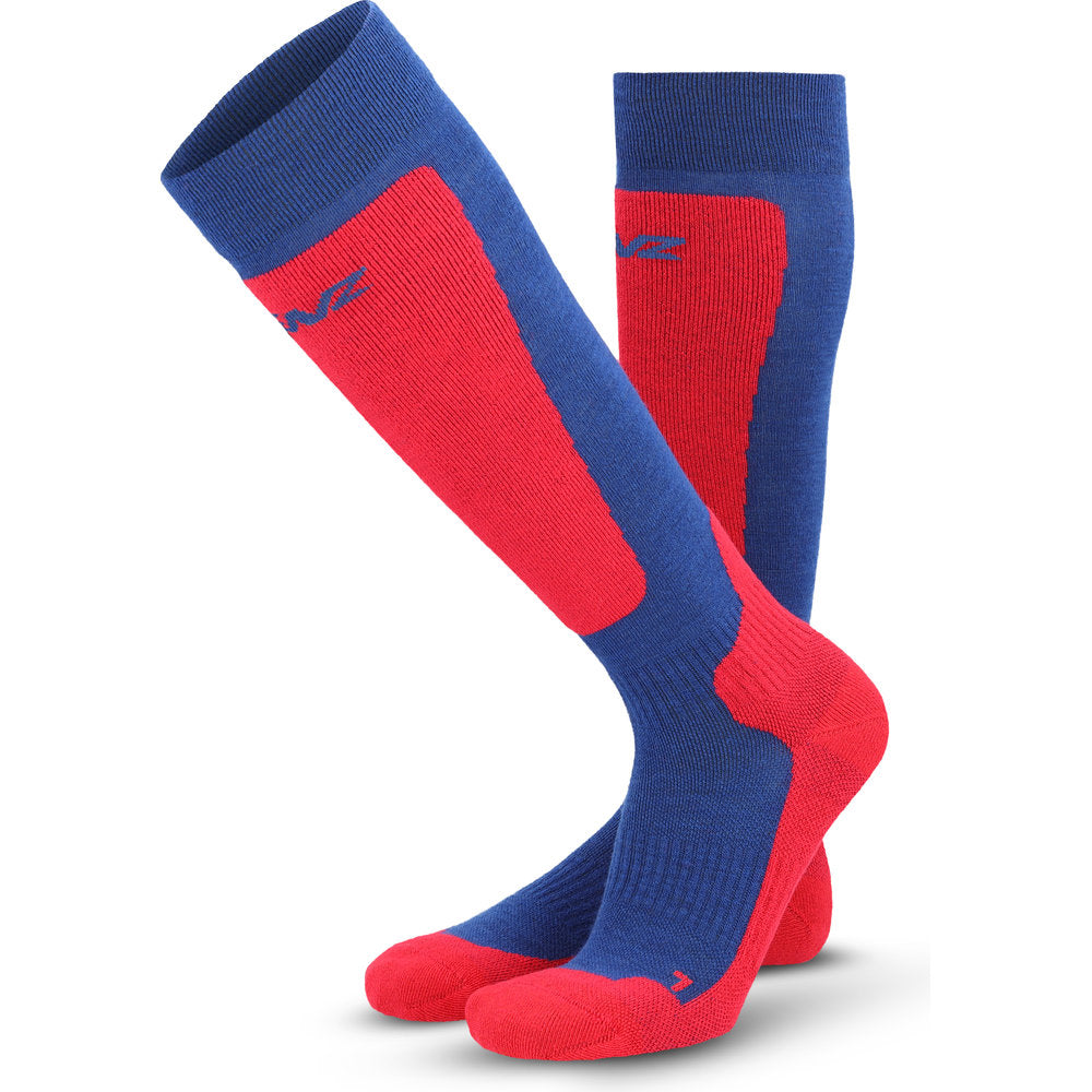 Ski Sock Merino Winter 3 - Blue/Red