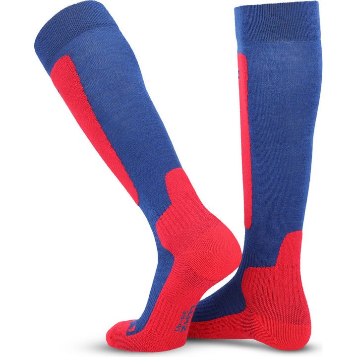 Ski Sock Merino Winter 3 - Blue/Red