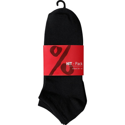 HIT 5-Pack Sneaker Socks - Black