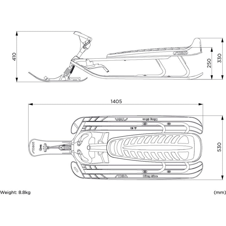 Snowracer King Size GT - Grey/Black