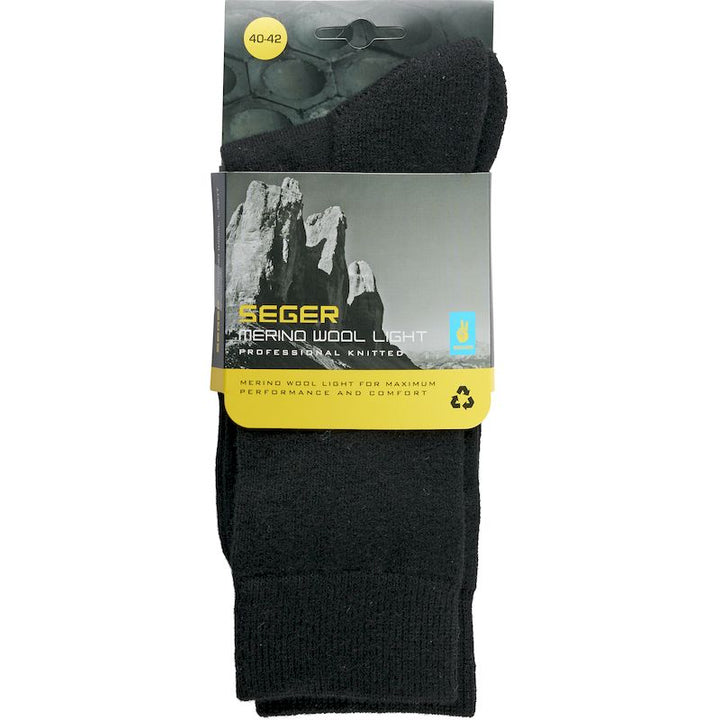 Merino Wool Light Strømper Black