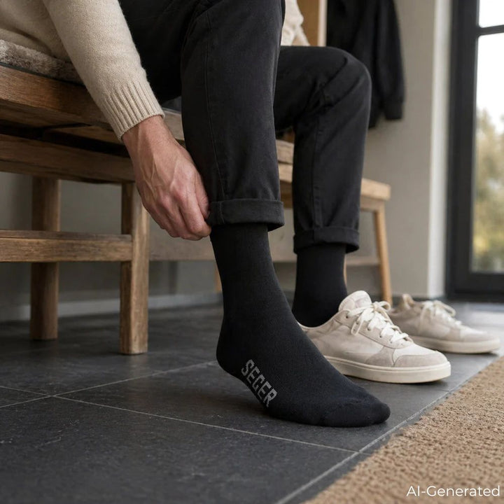 Merino Wool Light Strømper Black