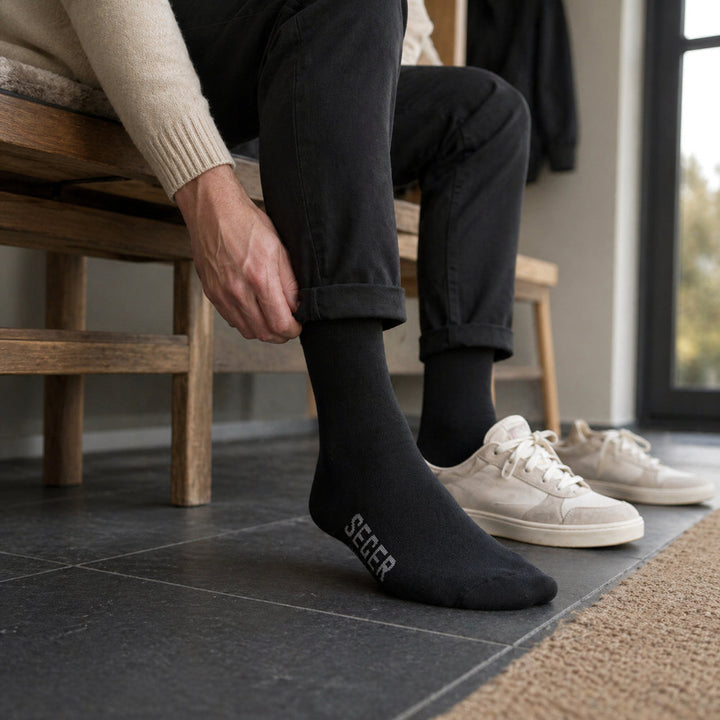 Merino Wool Light Strømper Black