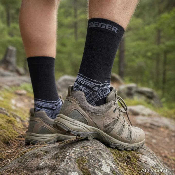 Wool Outdoor Strømper Black