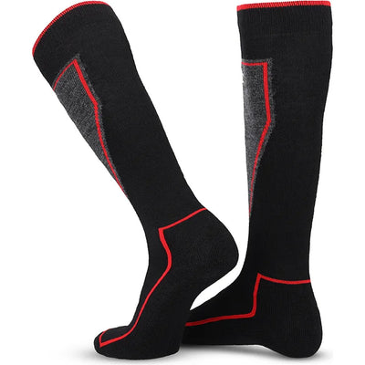 Performance Ski Socks 2-pak - Black/Red