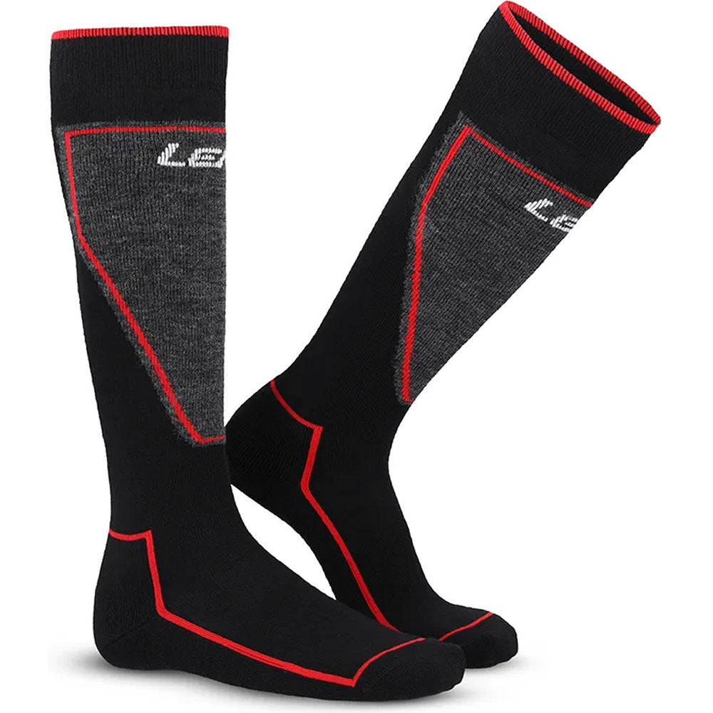 Performance Ski Socks 2-pak - Black/Red