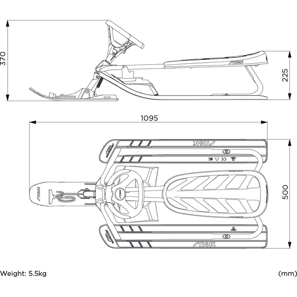 Snowracer Iconic Graphite Grey/Black