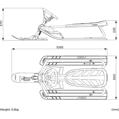 Snowracer Iconic Graphite Grey/Black